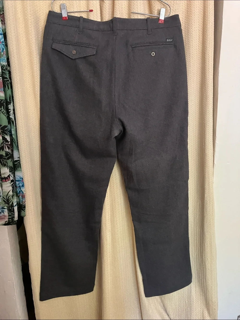Woolrich men’s wool herringbone trousers lined 34 x 32 NWOT
